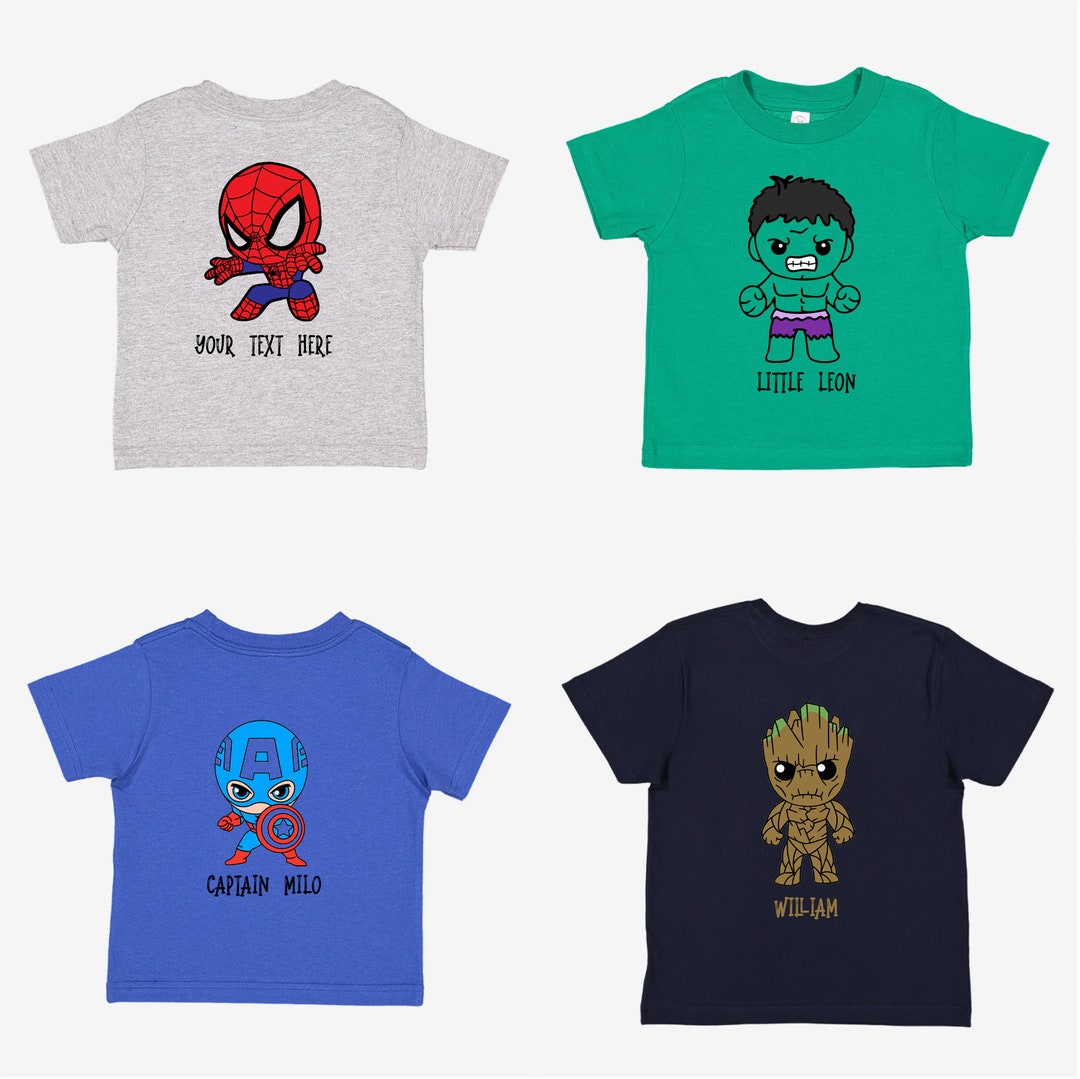 Baby Marvel Tshirt FREE Personalisation Hulk Captain Etsy UK