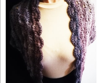 Shawl made in crochet , comfortable shawl , Mother's day Gift, For her girl woman, Very Special Gift, Handmade Shawl with wool