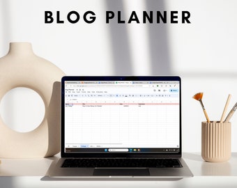 Blogging Planner | Content Calendar Template - Content Calendar Google Sheets - Blog Content Planner - Blog Planner - SIMPLE
