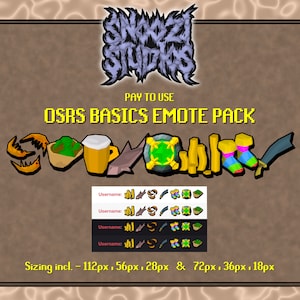OSRS - Basics Emote/Badges set of 8 (TWITCH/DISCORD)