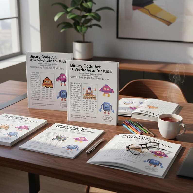 Binary Code Art Worksheets for Kids | Screen Free Coding Activities ...