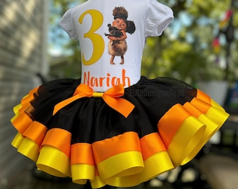 Personalized Croods Birthday Tutu Outfit, Girls First Birthday