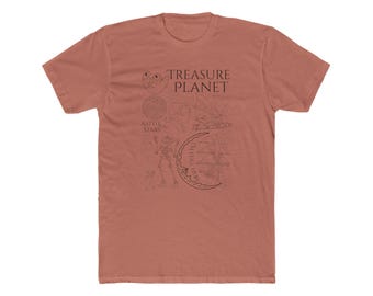 Camiseta inspirada en El Planeta del Tesoro / Camiseta gráfica de aventura espacial / Camiseta de explorador vintage / La aventura te espera