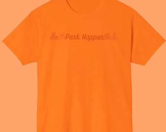 Camiseta Park Hopper / Camiseta naranja de parque temático / Camiseta con estampado de vacaciones / Conjunto para un día de aventuras / Camiseta para amantes de los parques