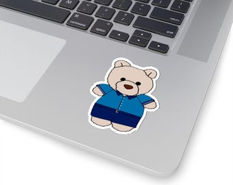 Pegatina Cast MemBear Seas, calcomanía de oso inspirada en acuarios, linda pegatina de trabajador de parque temático, accesorio de regalo inspirado en EPCOT