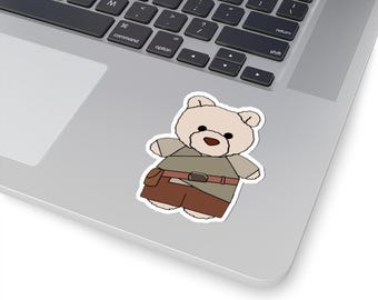 Pegatina de Cast MemBear Village, calcomanía de oso inspirada en un viajero espacial, linda pegatina de trabajador galáctico, regalo de parque temático de ciencia ficción