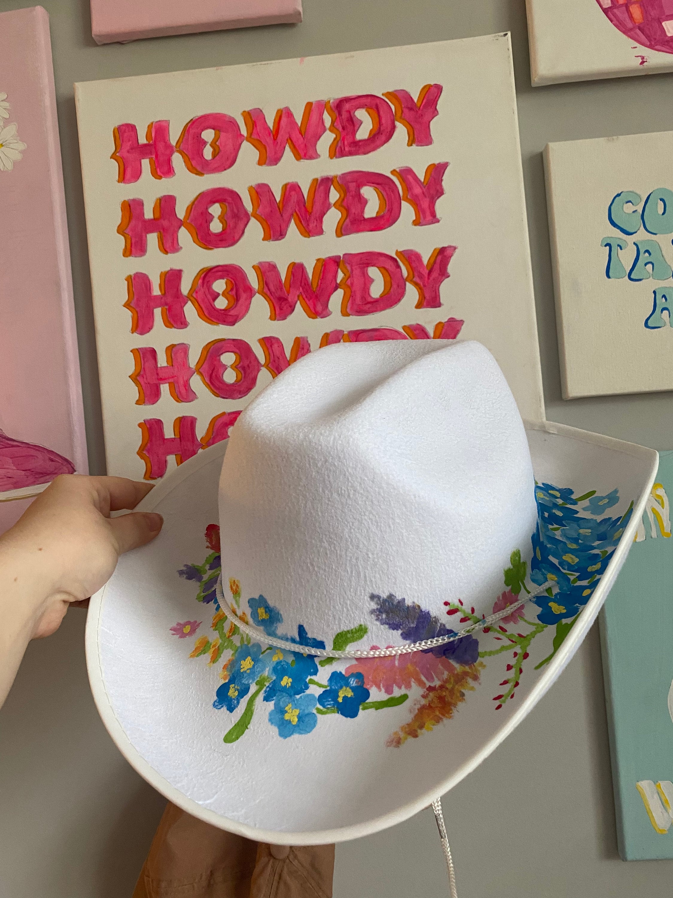 Flet Painted Cowboy Hat
