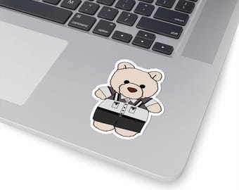 Pegatina de Membear Tomorrowland / Calcomanía de oso de atracción espacial retro / Pegatina para portátil de parque temático y taza