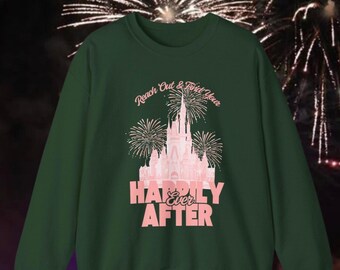 Sudadera inspirada en el cuento "Felices para siempre" / Sudadera del castillo de fuegos artificiales / Sudadera "Magia de ensueño" / Conjunto para parque temático