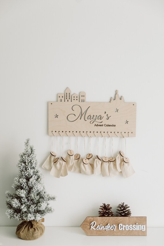 Scandinavian Christmas Advent Calendar, Wooden Advent, Wood Christmas  Decor, European Christmas Decor, Woodland Christmas, Ornaments - Etsy
