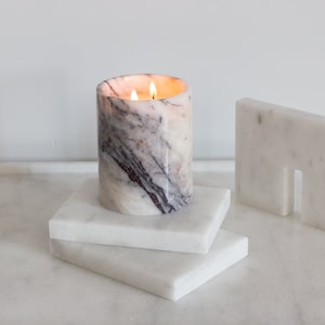 Vela de cera de soja, regalo decorativo con velas de soja, velas de soja de mármol, vela perfumada, velas de soja decorativas naturales de mármol, regalos de velas para inauguración de la casa