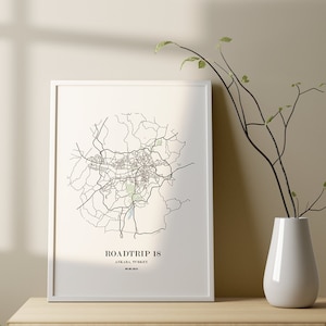 ANKARA, TÜRKEI Personalisierte Karten Druck Wohnkultur Geschenk Karte Druck Stadtplan Benutzerdefinierte Karte Stadt Poster Benutzerdefinierte Karte Drucke Stadt Karten Drucke