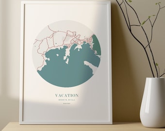 BODRUM, TURKEY Personalized Maps Custom Map Print Gift  Custom Map Prints City Map Custom City Poster Map Prints Custom Custom Map Prints