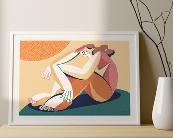 Limitless Wait Illustration Art Print, Modern Home Decor