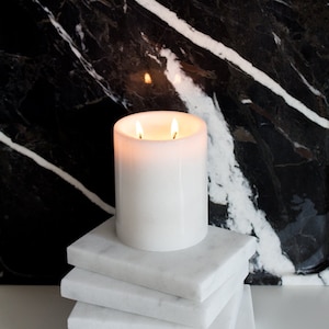 Soy Wax, White Marble Candle, Soy Candle Decor Gift, Soy Marble Candles, Scented Candle, Marble Natural Decorative Soy Candles