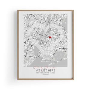 DOWNLOAD DIGITAL, Mapa Nos Conhecemos Aqui, Onde nos Conhecemos, Presente Personalizado, Presente para Namorado, Presente para Ela, Presente Personalizado para Casal