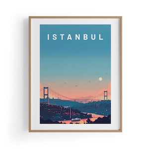 Istanbul Travel Print, Digital Istanbul Map Print, Travel Poster Istanbul, Art Gift, Istanbul Travel Poster Print, Istanbul Wall Art Decor