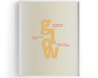 Inspirational Quote Typography Print – Self Love Decor (Digital Download)