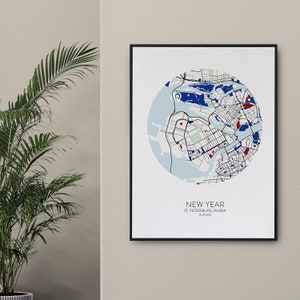 ST.PETERSBURG Landkarte Personalisierte Karten Geschenk Stadtplan Personalisierte Karte Geschenk Personalisierte Karte Stadtplan Personalisierte Karte Personalisierte Karte