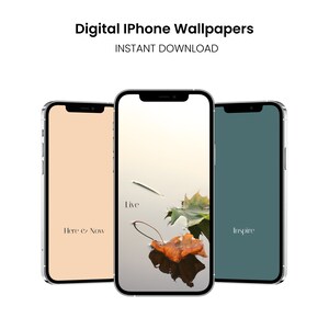 6 Neutrale IPhone Tapeten, Beruhigend, Minimalistisch, HD IPhone Herbst Tapete, neutrale ästhetische Tapete, Digitaler Sofort Download