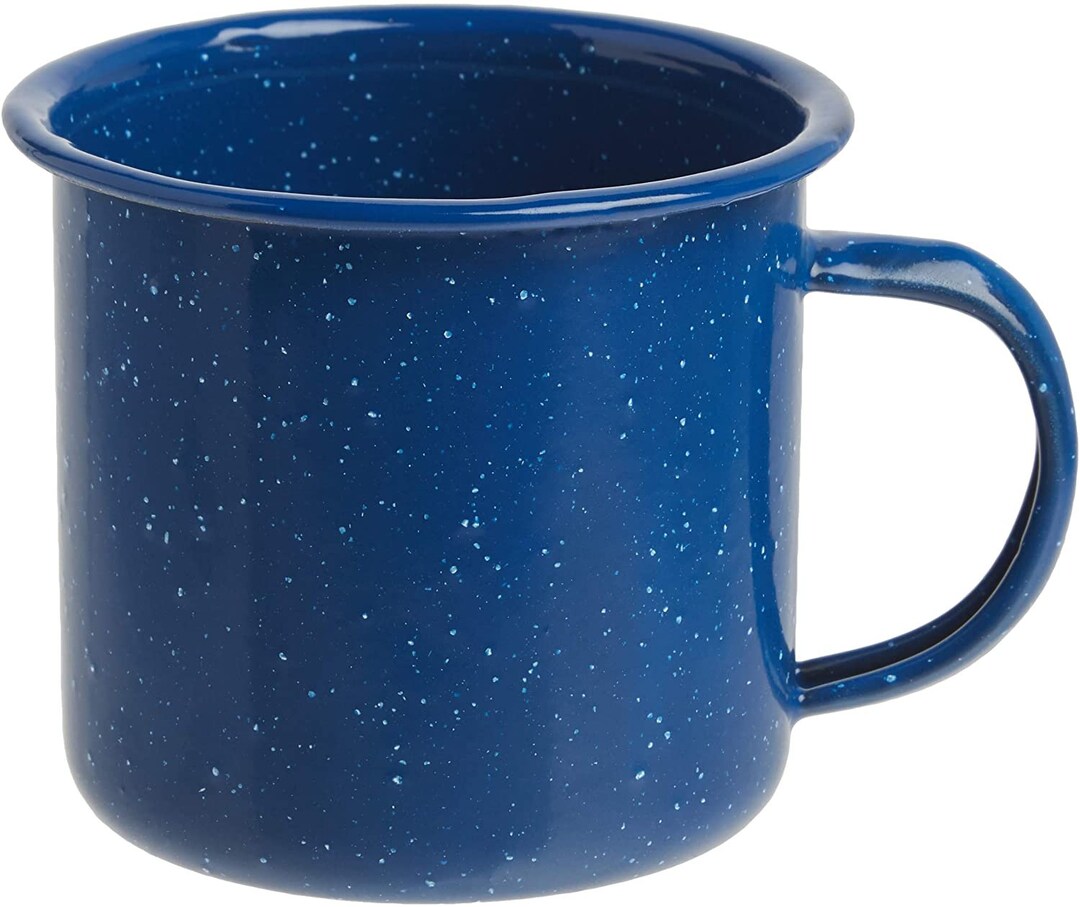Coffee　blue　Mug　Enamelware　Coleman　Ounce　10　Etsy