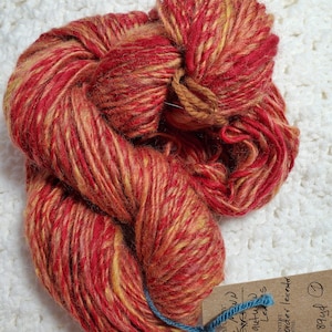 Handspun Border Leicester Wool Yarn: 3oz, 246 yds