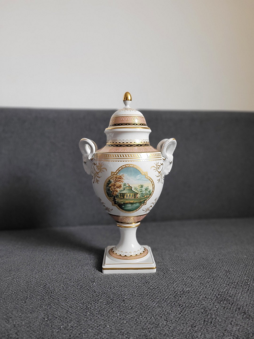 Vase With Handle and Lid Kaiser Porzellan Belvedere Artist Nossek Etsy