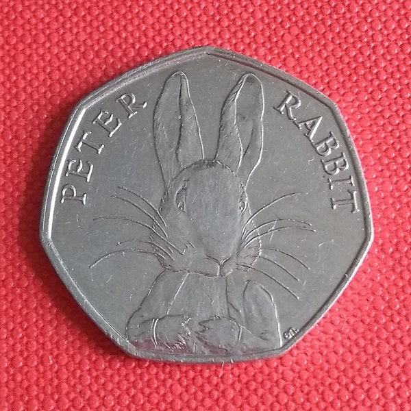 2016 50p Fifty Pence Coin - Peter Rabbit - British UK Coin