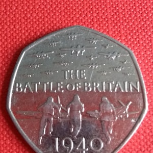 2015 50p Fifty Pence Münze - Die Luftschlacht um England - Britische UK Münze