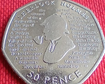 Munt 50 pence (50 pence) 2019 - Conan Doyle - Sherlock Holmes - Britse Britse munt