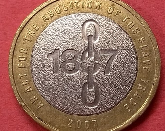 2007 英国奴隷貿易廃止 200 周年記念 1807 2 ポンド硬貨 - 流通 - Etsy