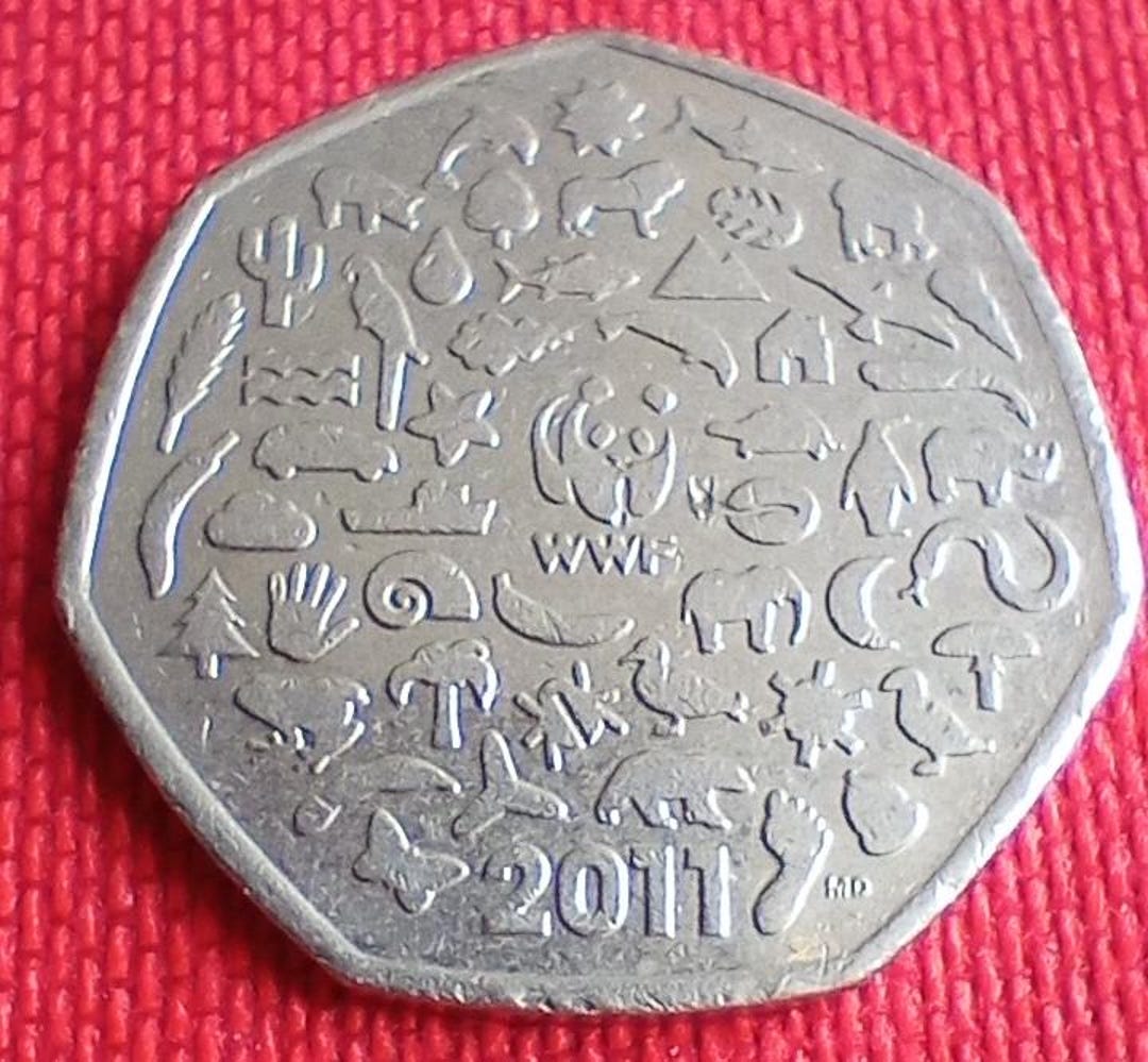 2011 50p Fifty Pence Coin - Animal Shapes - British UK Coin - Etsy