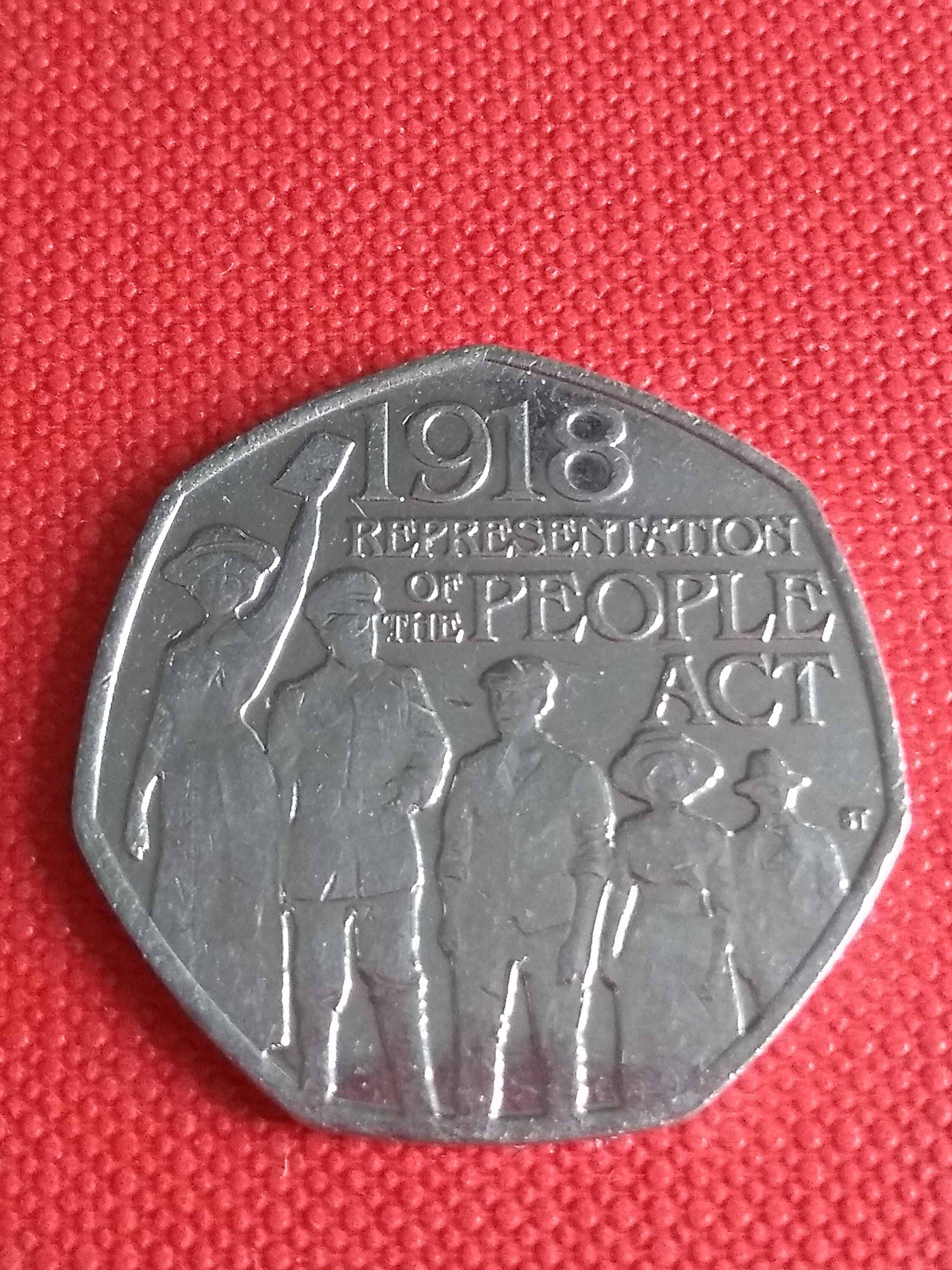 2018 50p Fifty Pence Coin - the People Act - British UK Coin - Etsy
