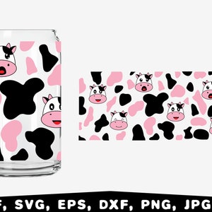 Kuhkopf Libbey Glasdosenverpackung SVG, Tierdruck (Digitaler Download)