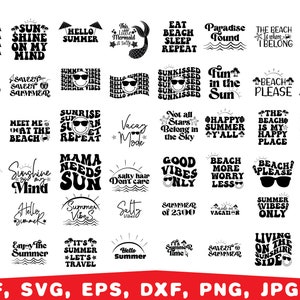 Summer svg, Summer quotes svg, Summer svg bundle, retro summer svg, Summertime svg, Funny Beach Quotes Svg, Summer cut files, Beach svg