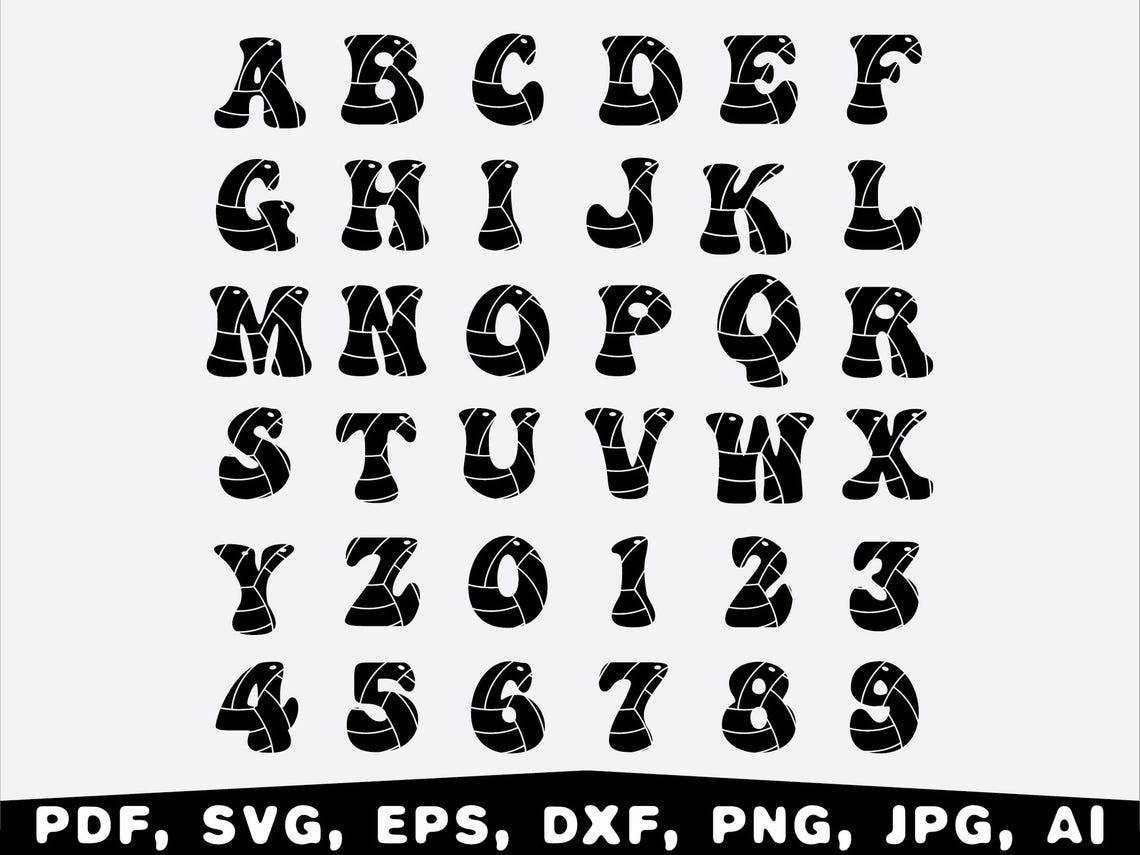 Volleyball Font SVG, PNG, Alphabet Letters (digital Download) - Etsy