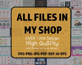 1200+ Mega SVG-bundel, Cricut Silhouette-bestanden (digitale download)