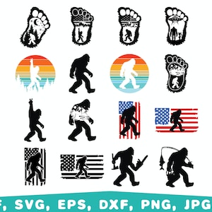Bigfoot svg bundle, Bigfoot svg, Big foot svg, bigfoot clipart, Sasquatch Svg, Silhouette,  Bigfoot Mountain Svg, Bigfoot Sublimation Png