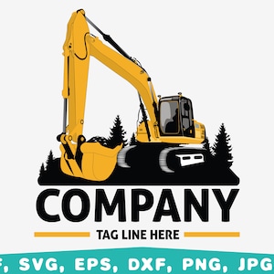 Skid steer loader logo, Track Skid Steer Svg, Heavy Equipment logo, Skid steer loader, skid steer bulldozer logo, Logo design, Excavator