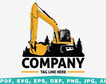 Skid Steer Loader Logo, Heavy Equipment Vector (Digital Download)