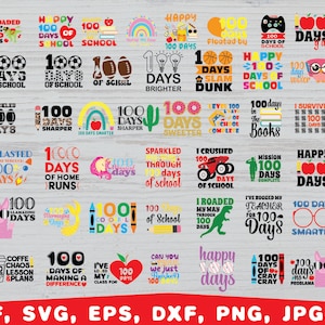 100 giorni di scuola svg bundle, 100 giorni di camicia scolastica svg, 100 giorni di scuola camicia insegnante, scuola svg, felice 100 ° giorno di scuola svg
