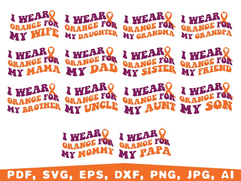 FND Awareness Svg, Functional Neurological Disorder Svg, Orange Ribbon ...