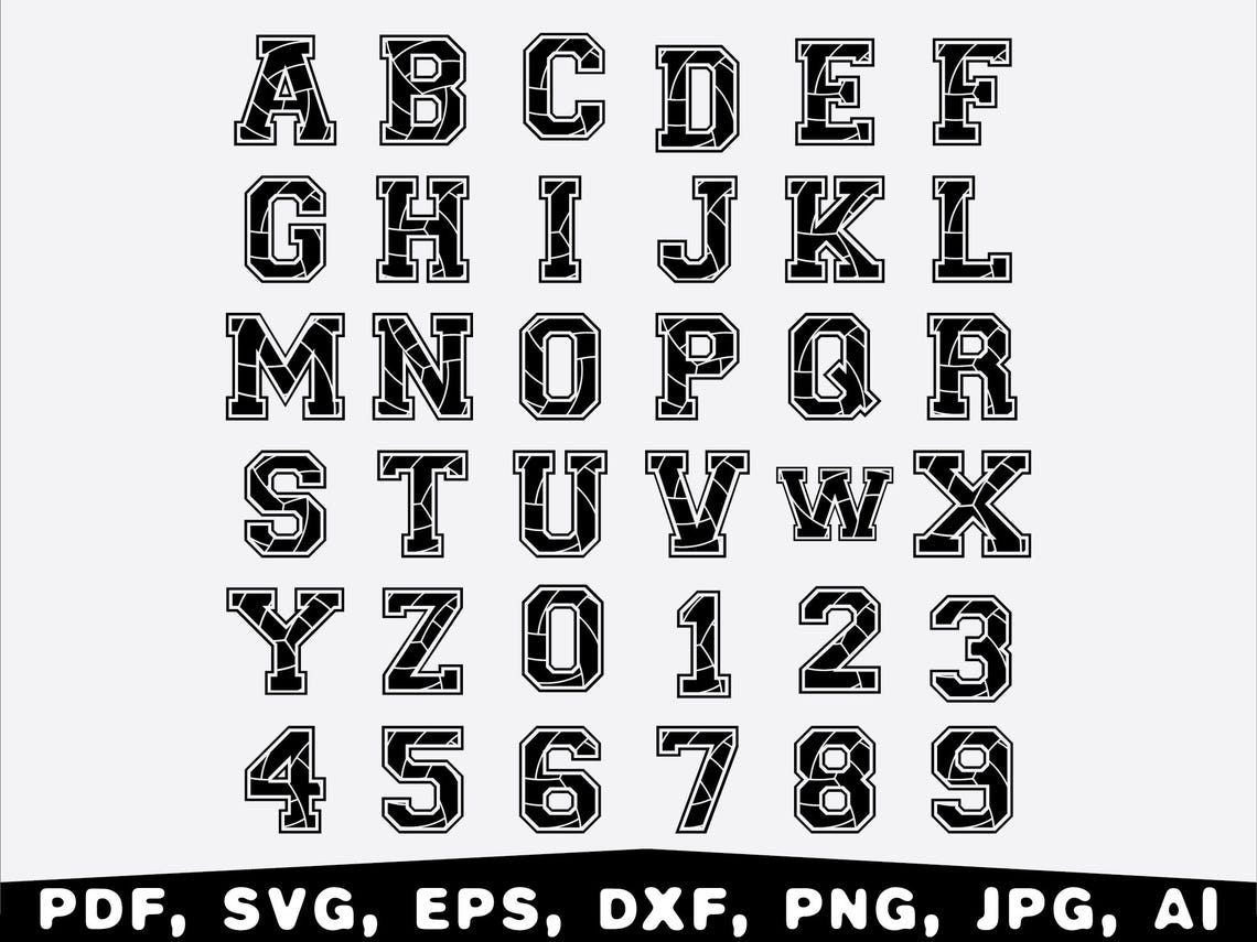 Volleyball Font SVG, PNG, Alphabet Letters (digital Download) - Etsy