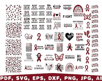 Sickle Cell Awareness Ribbon SVG, PNG, Cut Files (Digital Download)