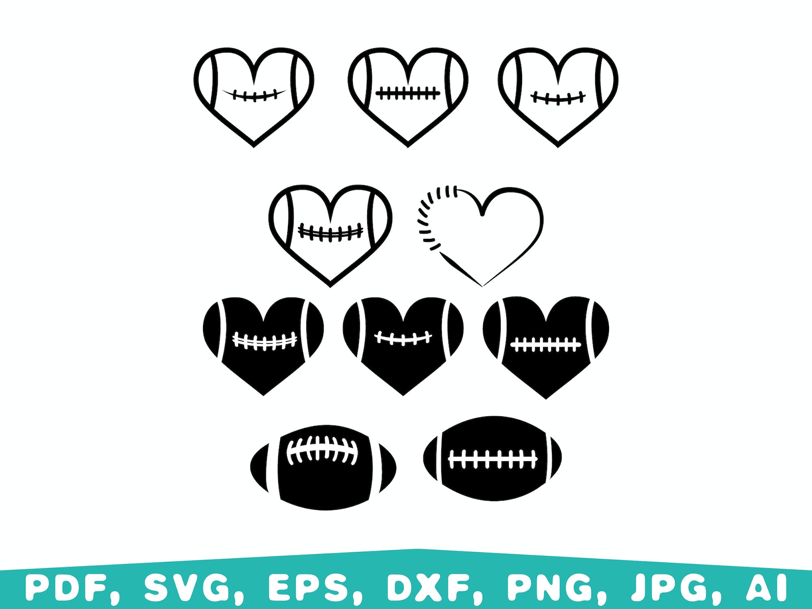 Football Laces Svg Bundle Football Laces Football Silhouette - Etsy