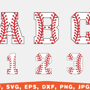 Baseball font svg, Baseball Alphabet, Baseball letters, Varsity Letters svg, Baseball alphabet with stitches, Sport font svg, baseball svg