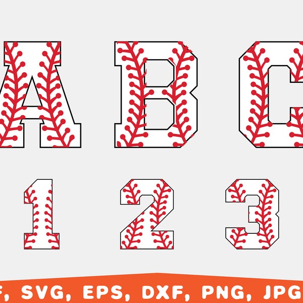 Baseball font svg, Baseball Alphabet, Baseball letters, Varsity Letters svg, Baseball alphabet with stitches, Sport font svg, baseball svg