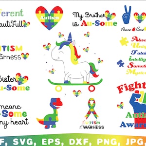 Autism svg, Autism Puzzle Svg, Autism Awareness, Autism clip art, Autism Quote, Autism mom svg, Autism awarness day svg