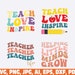 Retro Teacher SVG Bundle, Teach Retro Svg, Teach Love Inspire Retro Svg ...