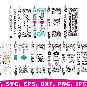 Nurse Pen wrap svg bundle, Nurse pen wraps SVG, Pen Wrap Bundle, Pen Wrap Designs, Medical Pen Nurse, Epoxy Pen Wrap, Pen Wrap Design
